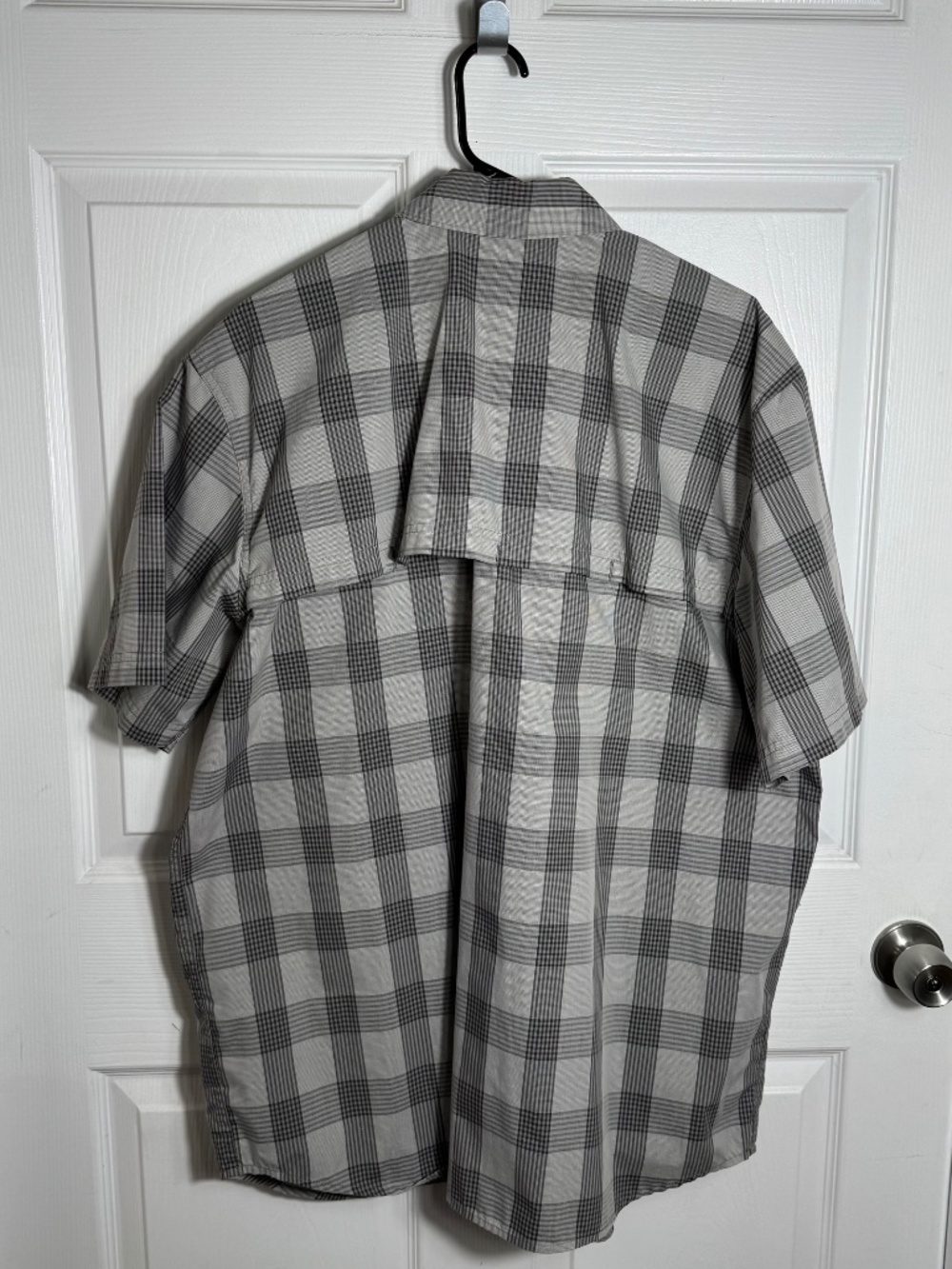 Carhartt Force Plaid Work Shirt Size XL Relaxed Fit Short Sleeve Gray - Picture 9 of 10